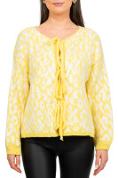 Damen Strickjacke 25RSW069 mit Schleifen Yellow One Size