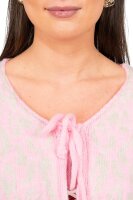 Damen Strickjacke 25RSW069 mit Schleifen Baby Rosa One Size