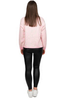 Damen Strickjacke 25RSW069 mit Schleifen Baby Rosa One Size