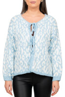 Damen Strickjacke 25RSW069 mit Schleifen Baby Blue One Size