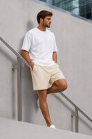 Reichstadt Herren Regular Fit Kurze Hose Mid Waist 25RS072 Eggshell White XXL