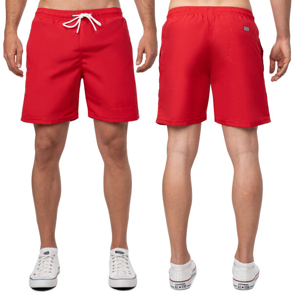 Reichstadt Herren Regular Fit Badehose Mid Waist 25RS073 Red 3XL