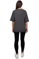 Oversized T-Shirt Damen Logoschriftzug 25RSW070 Dark Grey S