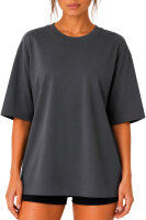 Reichstadt Damen Oversized Kurzarmshirt 25RSW070 Dark Grey M