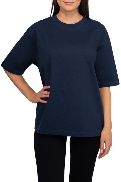 Oversized T-Shirt Damen Logoschriftzug 25RSW070 Dark Blue L
