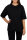 Oversized T-Shirt Damen Logoschriftzug 25RSW070 Black M
