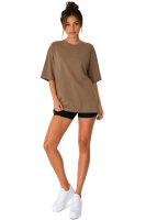 Reichstadt Damen Oversized Kurzarmshirt 25RSW070 Khaki XL