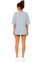 Reichstadt Damen Oversized Kurzarmshirt 25RSW070 Light Blue M