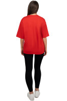 Oversized T-Shirt Damen Logoschriftzug 25RSW070 Red XS