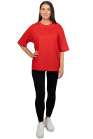 Oversized T-Shirt Damen Logoschriftzug 25RSW070 Red XL