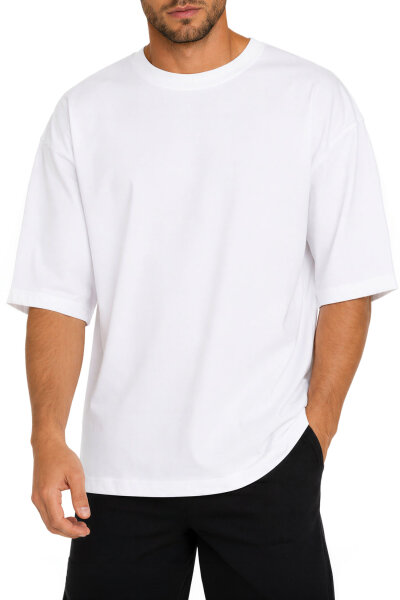 Reichstadt Herren Oversized Kurzarmshirt 25RS070 White M