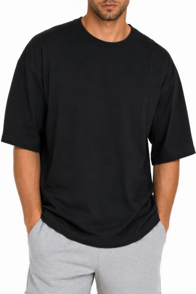 Oversized T-Shirt Herren Logoschriftzug 25RS070 Black L