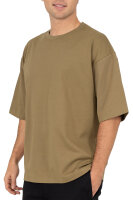 Oversized T-Shirt Herren Logoschriftzug 25RS070 Khaki XS