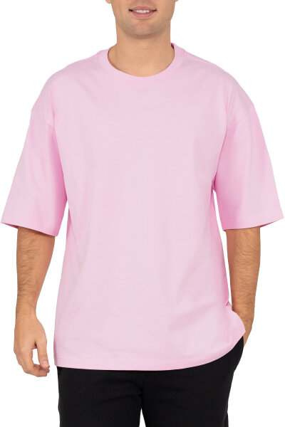 Oversized T-Shirt Herren Logoschriftzug 25RS070 Pink M