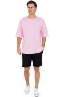 Oversized T-Shirt Herren Logoschriftzug 25RS070 Pink M