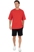 Oversized T-Shirt Herren Logoschriftzug 25RS070 Red S