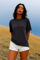 Regular Fit T-Shirt Damen Shoulder Drop25RSW071 Dark Grey L