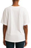 Regular Fit T-Shirt Damen Shoulder Drop25RSW071 White XXL