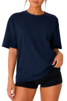 Reichstadt Damen Regular Fit Kurzarmshirt Shoulder Drop 25RSW071 Dark Blue XL
