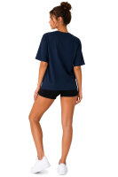 Reichstadt Damen Regular Fit Kurzarmshirt Shoulder Drop 25RSW071 Dark Blue XL