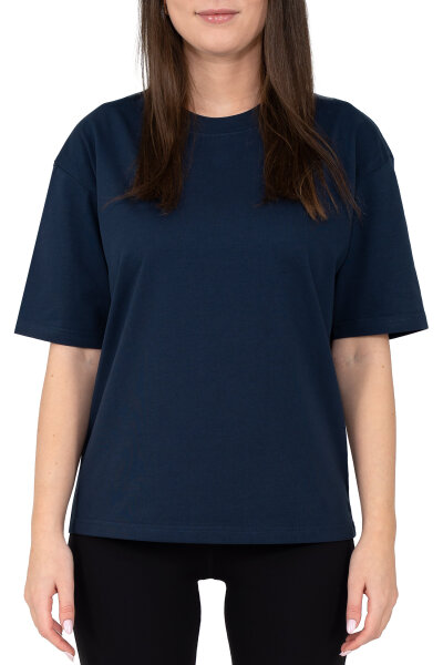 Regular Fit T-Shirt Damen Shoulder Drop25RSW071 Dark Blue 4XL