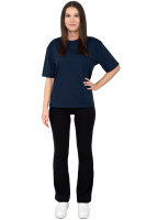 Regular Fit T-Shirt Damen Shoulder Drop25RSW071 Dark Blue 4XL