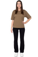 Regular Fit T-Shirt Damen Shoulder Drop25RSW071 Khaki L