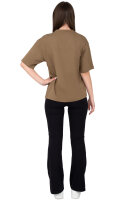 Regular Fit T-Shirt Damen Shoulder Drop25RSW071 Khaki L