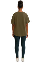 Regular Fit T-Shirt Damen Shoulder Drop25RSW071 Khaki XL