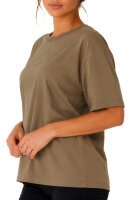 Reichstadt Damen Regular Fit Kurzarmshirt Shoulder Drop 25RSW071 Khaki XXL