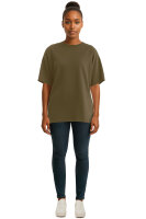 Regular Fit T-Shirt Damen Shoulder Drop25RSW071 Khaki 4XL