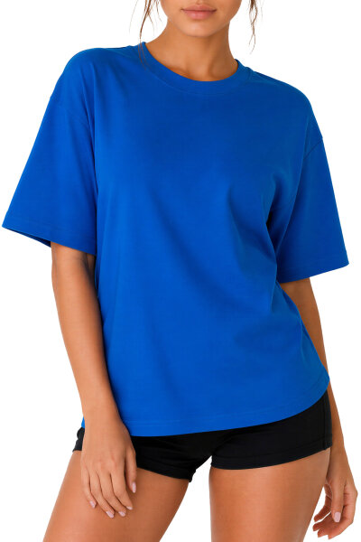 Reichstadt Damen Regular Fit Kurzarmshirt Shoulder Drop 25RSW071 Navy Blue XXL