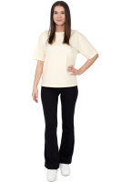 Reichstadt Damen Regular Fit Kurzarmshirt Shoulder Drop 25RSW071 Beige S