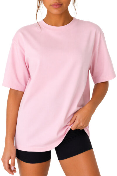 Regular Fit T-Shirt Damen Shoulder Drop25RSW071 Pink XXL