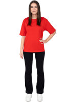 Regular Fit T-Shirt Damen Shoulder Drop25RSW071 Red 3XL