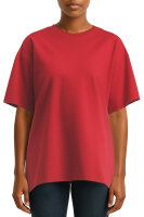 Regular Fit T-Shirt Damen Shoulder Drop25RSW071 Red 4XL