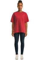 Regular Fit T-Shirt Damen Shoulder Drop25RSW071 Red 4XL