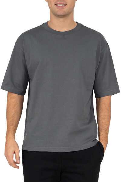 Regular Fit T-Shirt Herren Shoulder Drop25RS071 Dark Grey XS