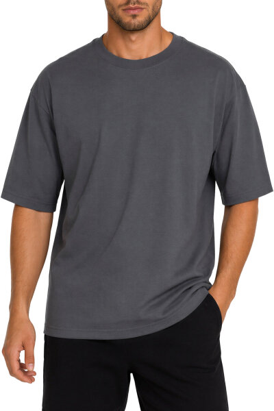 Regular Fit T-Shirt Herren Shoulder Drop25RS071 Dark Grey XXL