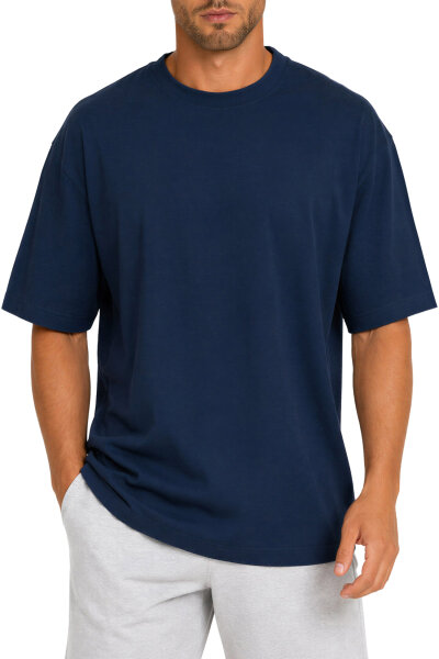 Reichstadt Herren Regular Fit Kurzarmshirt Shoulder Drop 25RS071 Dark Blue S