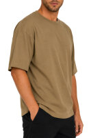 Reichstadt Herren Regular Fit Kurzarmshirt Shoulder Drop 25RS071 Khaki S