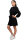 Oversized Sommerkleid Damen Musselin 25RSW075 Black One Size