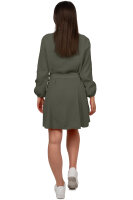 Oversized Sommerkleid Damen Musselin 25RSW075 Khaki One Size