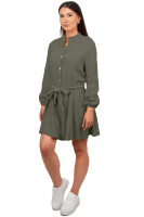 Reichstadt Damen Musselin Sommerkleid 25RSW075 Khaki One Size