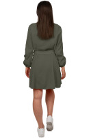 Reichstadt Damen Musselin Sommerkleid 25RSW075 Khaki One Size