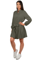 Reichstadt Damen Musselin Sommerkleid 25RSW075 Khaki One Size