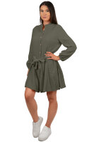 Reichstadt Damen Oversized Kleider Musselin 25RSW075 Khaki One Size