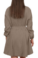Reichstadt Damen Musselin Sommerkleid 25RSW075 Taupe One Size