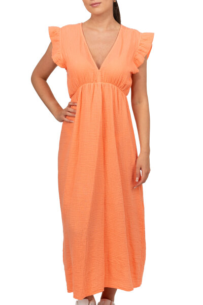 Reichstadt Damen Musselin Sommerkleid 25RSW076 Orange One Size