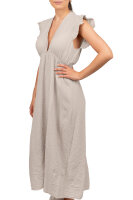 Relaxed Fit Sommerkleid Damen Musselin 25RSW076 Beige One Size
